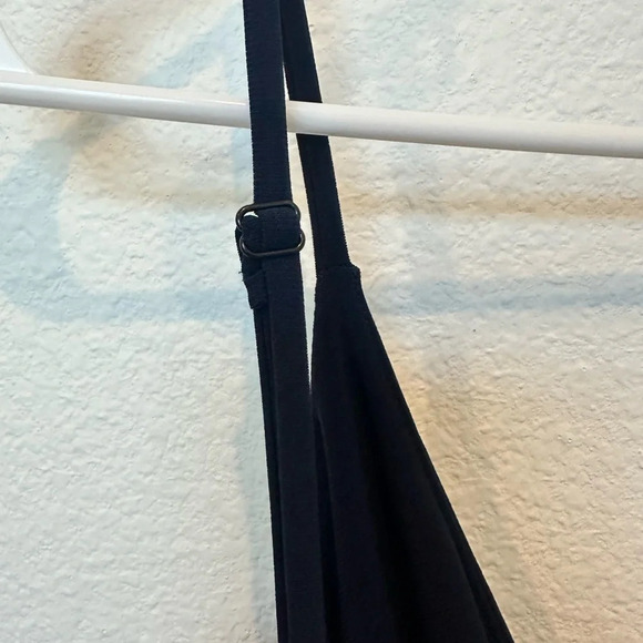 NWT GILLI navy blue jumpsuit with bow tie cinched waist cropped‎ small - Picture 7 of 10